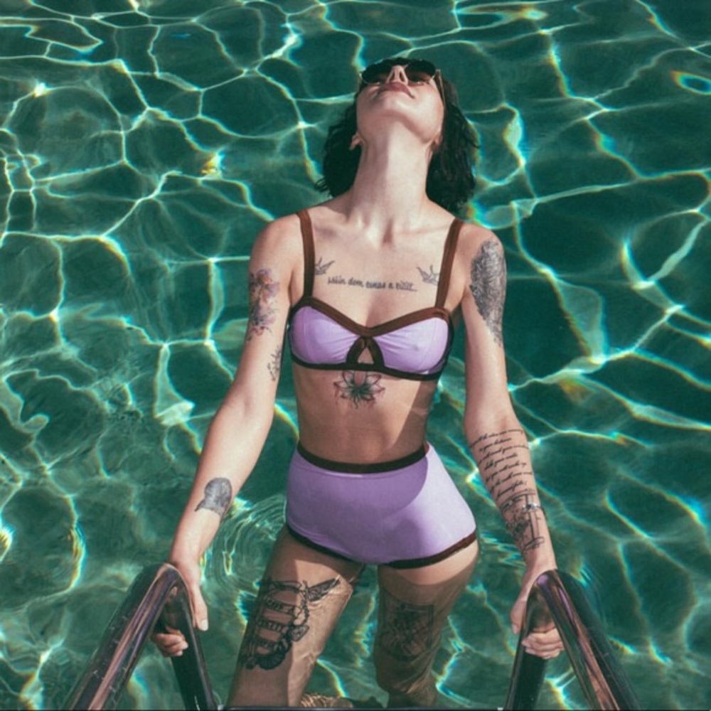 Solstice Intimates Wild Orchid Swim Set S